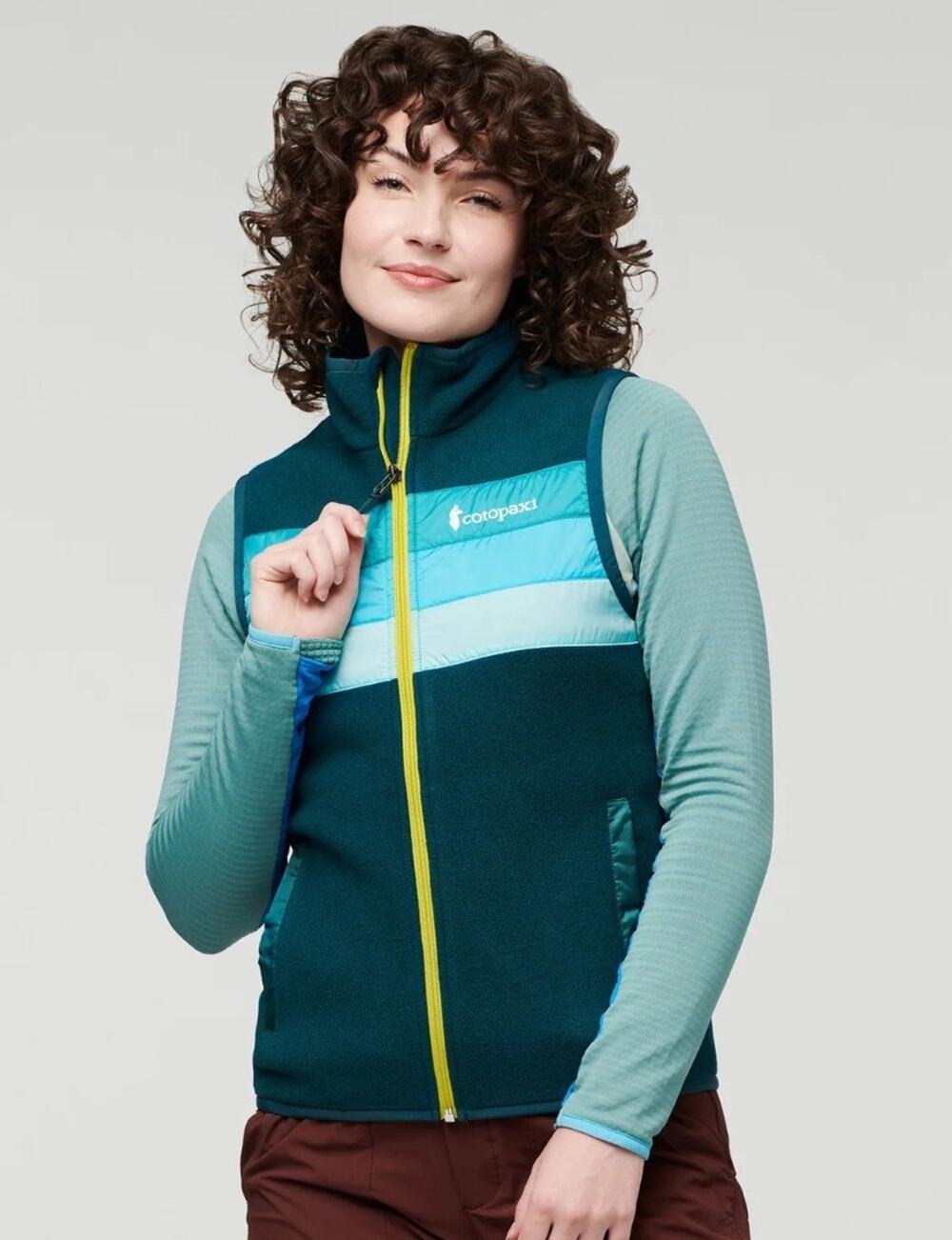 Cotopaxi Women's Sz S Teca Fleece Vest Limited Edition Multi Color Strip